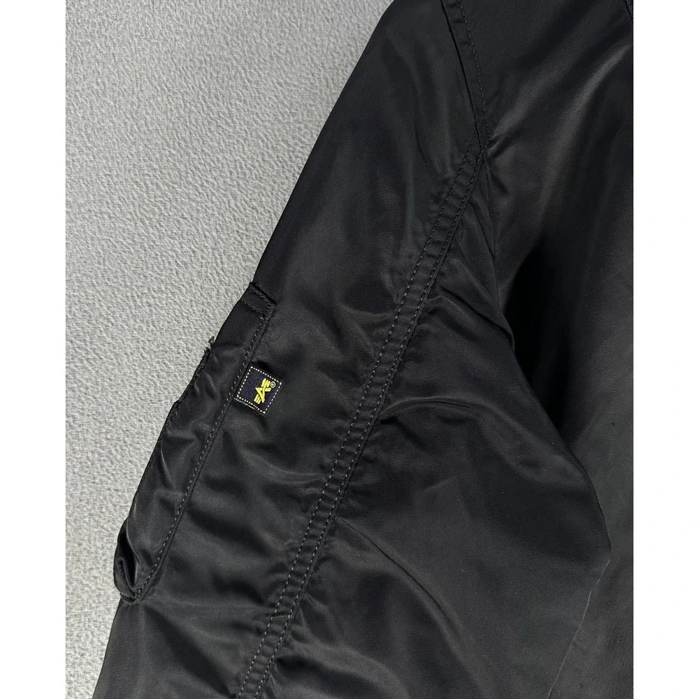 Alpha Industries Bomber Jacket Small Black MA-1 Flight Military Fighter Pilot